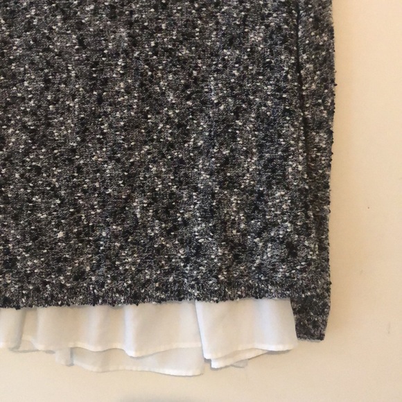 New Club Monaco layered textured nubby knit layered blouse pullover sweater top - Picture 3 of 10